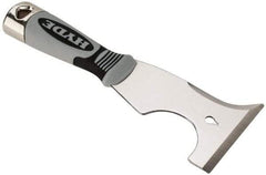 Hyde Tools - 3" Wide Stainless Steel Putty Knife - Stiff, Cushioned Grip Polypropylene Handle, 8" OAL - Caliber Tooling