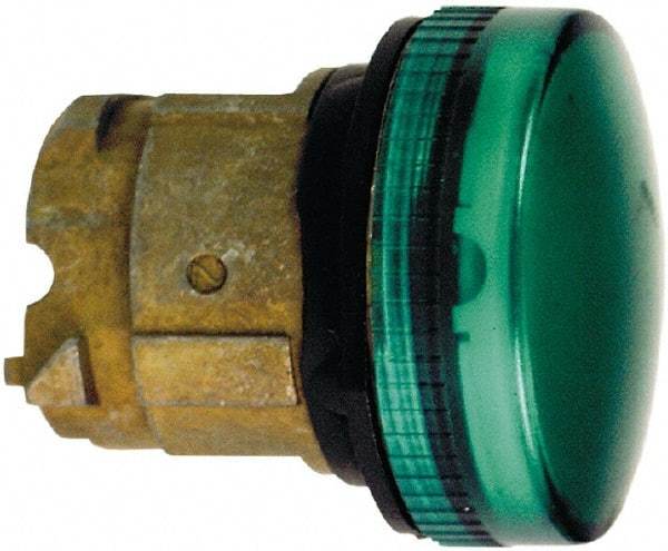 Schneider Electric - Green Lens LED Pilot Light - Round Lens, Shock Resistant, Vibration Resistant, Water Resistant - Caliber Tooling