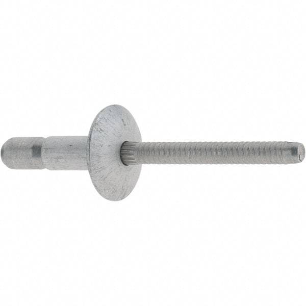 Marson - Truss Head Aluminum Structural Blind Rivet - Aluminum Mandrel, 0.062" to 0.27" Grip, 0.53" Head Diam, 0.191" to 0.201" Hole Diam, 0.415" Length Under Head, 3/16" Body Diam - Caliber Tooling