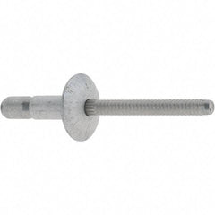 Marson - Truss Head Aluminum Structural Blind Rivet - Aluminum Mandrel, 0.062" to 0.27" Grip, 0.53" Head Diam, 0.191" to 0.201" Hole Diam, 0.415" Length Under Head, 3/16" Body Diam - Caliber Tooling