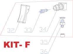 RivetKing - 3 to 6" Trigger Kit for Rivet Tool - Includes Trigger Valve, On/Off Base, O-Ring - Caliber Tooling