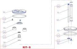 RivetKing - 3 to 6" Seal Kit for Rivet Tool - Includes O-Rings, Buffer, Seal Ring, Piston Ring - Caliber Tooling