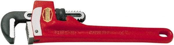 Ridgid - 10" Steel Straight Pipe Wrench - 1-1/2" Pipe Capacity - Caliber Tooling