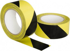 Ability One - Black & Yellow Striped Vinyl Tape - 2" Wide x 108' Long, General Traffic - Caliber Tooling