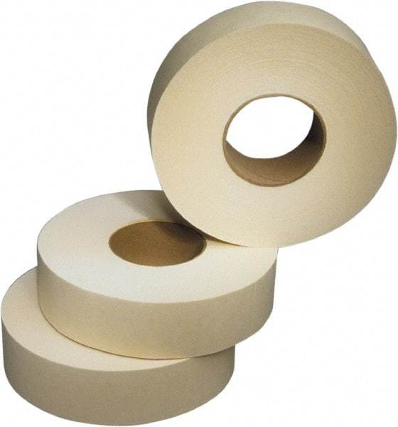 Ability One - 3" x 120 Yd Beige Rubber Adhesive Packaging Tape - Paper Backing, 2.2 mil Thick, Series Industrial Grade - Caliber Tooling