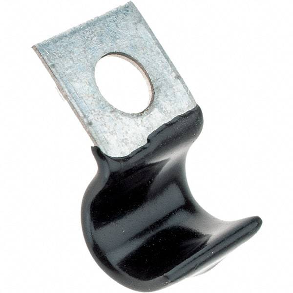 Value Collection - 3/8" Bundle Diam, 1/4" Hole, Steel Clamp - 3/8" Wide, Black - Caliber Tooling