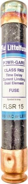 Value Collection - 300 VDC, 600 VAC, 15 Amp, Time Delay General Purpose Fuse - 200 kA Rating - Caliber Tooling