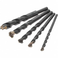 Value Collection - 3/16 to 1/2", 130° Point, Black Oxide Finish, Carbide-Tipped Drill Bit Set - Caliber Tooling