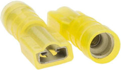 Value Collection - 12 to 10 AWG, Nylon, Fully Insulated, Female Wire Disconnect - 1/4" Wide Tab, Yellow, CSA Certified, UL Listed - Caliber Tooling