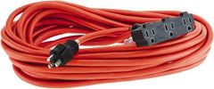 Value Collection - 50', 12/3 Gauge/Conductors, Orange Indoor & Outdoor Extension Cord - 15 Amps, 125 Volts, UL SJTW - Caliber Tooling