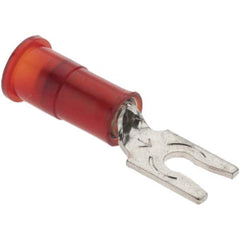 Value Collection - #4 Stud, 22 to 18 AWG Compatible, Partially Insulated, Crimp Connection, Locking Fork Terminal - Caliber Tooling