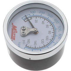 Value Collection - 2" Dial, 1/4 Thread, 0-160 Scale Range, Pressure Gauge - Back Connection Mount - Caliber Tooling