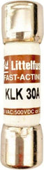 Value Collection - 600 VAC, 30 Amp, Fast-Acting Semiconductor/High Speed Fuse - 1-1/2" OAL, 100 at AC kA Rating, 13/32" Diam - Caliber Tooling