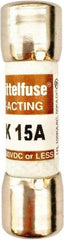 Value Collection - 600 VAC, 15 Amp, Fast-Acting Semiconductor/High Speed Fuse - 1-1/2" OAL, 100 at AC kA Rating, 13/32" Diam - Caliber Tooling