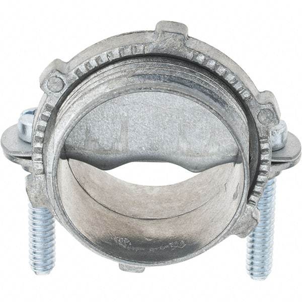 Value Collection - 1" Trade, Die Cast Zinc Squeeze Clamp Straight Conduit Connector - Caliber Tooling