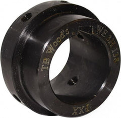 TB Wood's - 1-3/8" Bore, 5/16" x 5/32" Keyway Width x Depth, 2.6" Hub, WE4 Flexible Coupling Shaft Hub - 2.6" OD, 1.69" OAL, Steel, Type BTS - Caliber Tooling