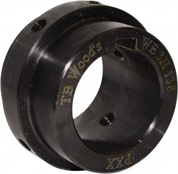 TB Wood's - 2-1/8" Bore, 1/2" x 1/4" Keyway Width x Depth, 8-1/8" Hub, WE50 Flexible Coupling Shaft Hub - 8-1/8" OD, 2-3/4" OAL, Steel, Type BTS - Caliber Tooling