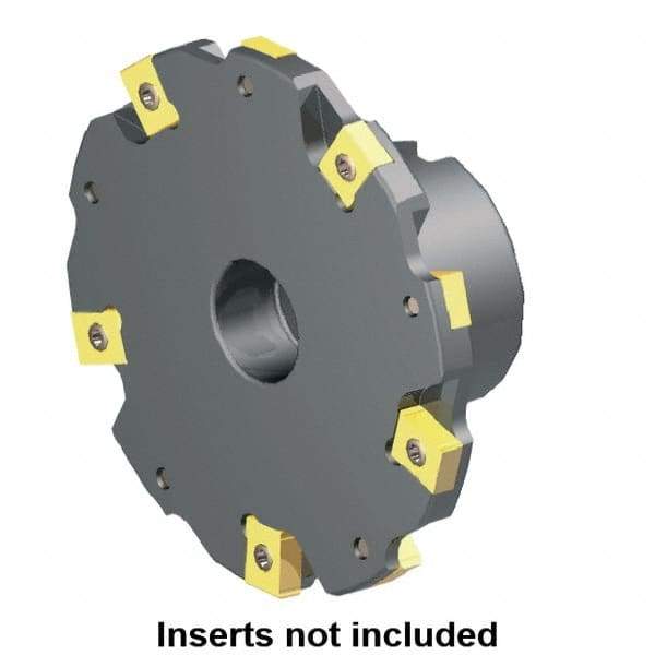 Kennametal - Shell Mount Connection, 0.2362" Cutting Width, 0.6299" Depth of Cut, 80mm Cutter Diam, 0.8661" Hole Diam, 4 Tooth Indexable Slotting Cutter - 90° LN Toolholder, LNE 1235... Insert - Caliber Tooling