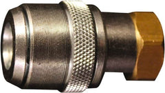 Milton - 150 Max psi Closed Check Steel Air Chuck - Straight Grip Chuck, 1/4 FNPT - Caliber Tooling