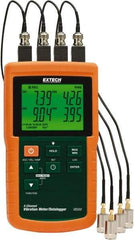 Extech - 10Hz to 1kHz (mm), LCD Vibration Meter Datalogger - 8 AA Batteries, 4 Channels - Caliber Tooling