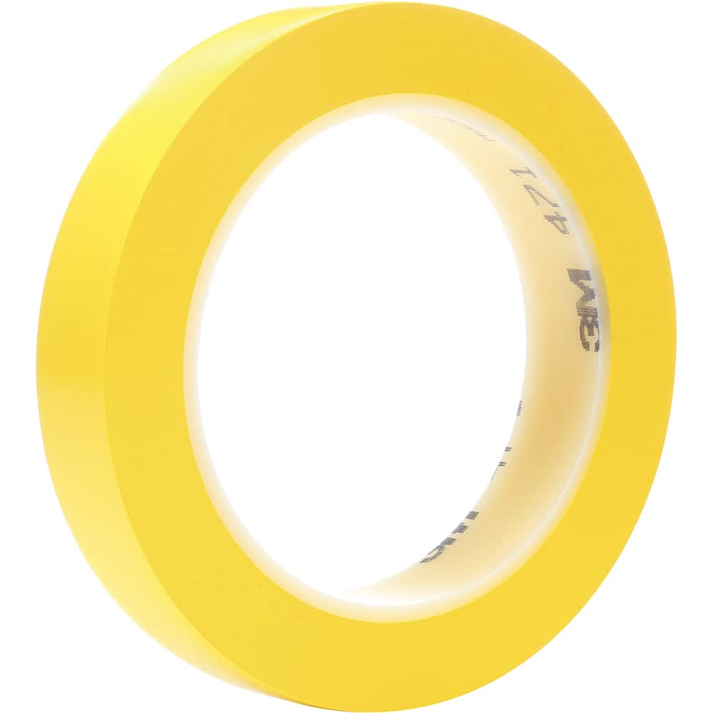 3M - 1/2" Wide x 36 Yd Long x 5.2 mil Thick Yellow Masking Tape - Exact Industrial Supply