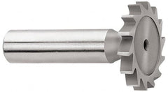 Whitney Tool Co. - 3/4" Diam x 7/64" Face Width, Cobalt, 14 Teeth, Shank Connection Woodruff Keyseat Cutter - Uncoated, 2-7/64" OAL x 1/2" Shank, Straight Teeth - Caliber Tooling