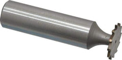 Whitney Tool Co. - 5/8" Diam x 3/64" Face Width, Cobalt, 12 Teeth, Shank Connection Woodruff Keyseat Cutter - Uncoated, 2-3/64" OAL x 1/2" Shank, Straight Teeth - Caliber Tooling