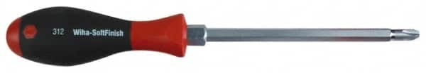 Wiha - #3, 10-11/16" OAL, Demolition Phillips Screwdriver - 6" Blade Length, Ergonomic Handle - Caliber Tooling