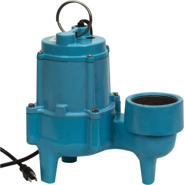 Little Giant Pumps - 4/10 hp, 8.5 Amp Rating, 115 Volts, Manual Operation, Sewage Pump - 1 Phase, Cast Iron Housing - Caliber Tooling