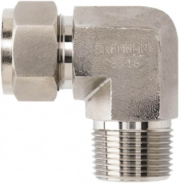 Brennan - 1" OD, Stainless Steel Male Elbow - MNPT Ends - Caliber Tooling