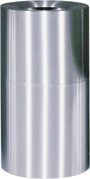 Rubbermaid - 21 Gal Aluminum Round Decorative Waste Receptacle With Top - Aluminum, 32" High - Caliber Tooling