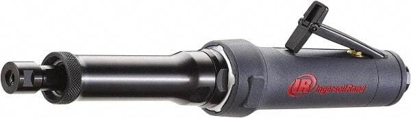 Ingersoll-Rand - 1/4" Collet, Straight Handle, Air Extended Length Die Grinder - 25,000 RPM, Rear Exhaust, 25 CFM, 1 hp, 90 psi - Caliber Tooling