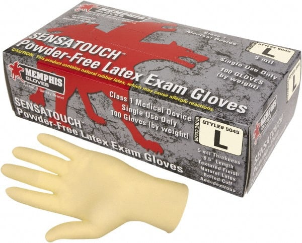 MCR Safety - Size M, 5 mil, Medical Grade, Powder Free Latex Disposable Gloves - Exact Industrial Supply