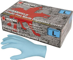 MCR Safety - Size M, 4 mil, Industrial Grade, Powder Free Nitrile Disposable Gloves - Caliber Tooling