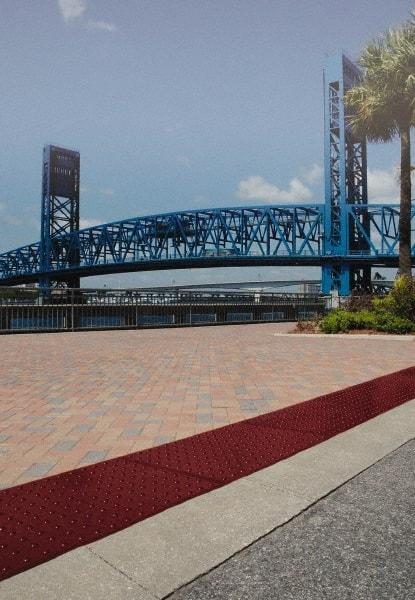 UltraTech - 3 Ft. Long x 2 Ft. Wide, Urethane Surface, Molded Bubble Entrance Matting - Outdoor, Heavy Traffic, Urethane, Red - Caliber Tooling