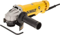 DeWALT - 4-1/2" Wheel Diam, 11,000 RPM, Corded Angle & Disc Grinder - 5/8-11 Spindle, 120 Volts, 11 Amps - Caliber Tooling