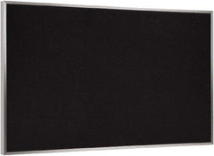 Ghent - 36" Wide x 24" High Open Cork Bulletin Board - Rubber, Black - Caliber Tooling