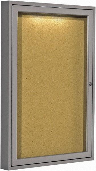 Ghent - 96-1/2" Wide x 48-1/2" High Open Cork Bulletin Board - Rubber, Confetti (Color) - Caliber Tooling