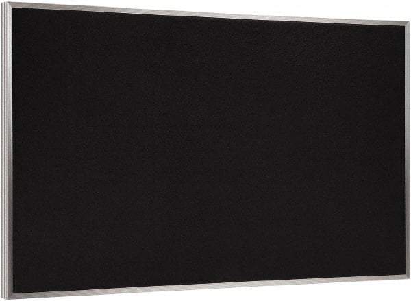 Ghent - 72-1/2" Wide x 48-1/2" High Open Cork Bulletin Board - Rubber, Black - Caliber Tooling