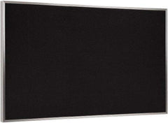 Ghent - 72-1/2" Wide x 48-1/2" High Open Cork Bulletin Board - Rubber, Black - Caliber Tooling