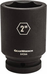 GearWrench - 1" Drive 2-3/4" Deep Impact Socket - 6 Points, 3-17/40" OAL - Caliber Tooling