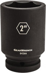 GearWrench - 1" Drive 2-3/8" Deep Impact Socket - 6 Points, 4-1/4" OAL - Caliber Tooling