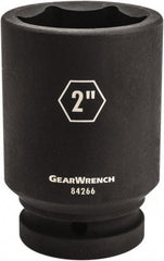 GearWrench - 1" Drive 2-3/16" Deep Impact Socket - 6 Points, 4-1/4" OAL - Caliber Tooling