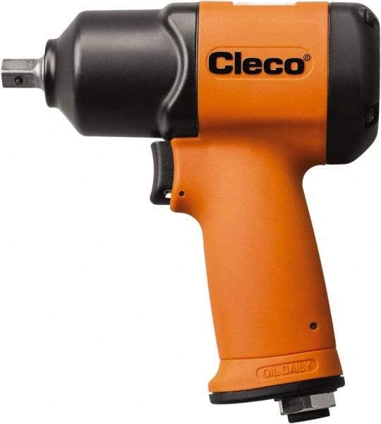 Cleco - 1/4" Drive, 13,000 RPM, 50 Ft/Lb Torque Impact Wrench - Pistol Grip Handle, 1,200 IPM, 31.9 CFM, 90 psi, 1/4" NPT Inlet - Caliber Tooling