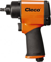 Cleco - 3/8" Drive, 10,000 RPM, 450 Ft/Lb Torque Impact Wrench - Pistol Grip Handle, 1,600 IPM, 27 CFM, 90 psi, 1/4" NPT Inlet - Caliber Tooling