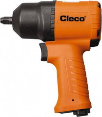 Cleco - 1/2" Drive, 9,000 RPM, 850 Ft/Lb Torque Impact Wrench - Pistol Grip Handle, 1,200 IPM, 37.5 CFM, 90 psi, 1/4" NPT Inlet - Caliber Tooling