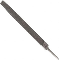 Anglo American - 10" Long, Smooth Cut, Triangle American-Pattern File - Double Cut, 0.67" Overall Thickness, Tang - Caliber Tooling