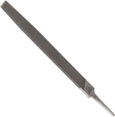 Anglo American - 4" Long, Second Cut, Triangle American-Pattern File - Double Cut, 0.28" Overall Thickness, Tang - Caliber Tooling