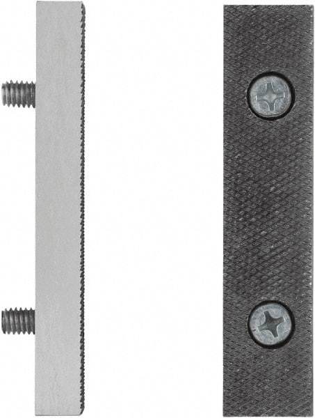 Irwin - 8" Wide x 1-1/2" High x 1" Thick, Flat/No Step Vise Jaw - Fixed Jaw, Compatible with 8" Record Bench Vises - Caliber Tooling