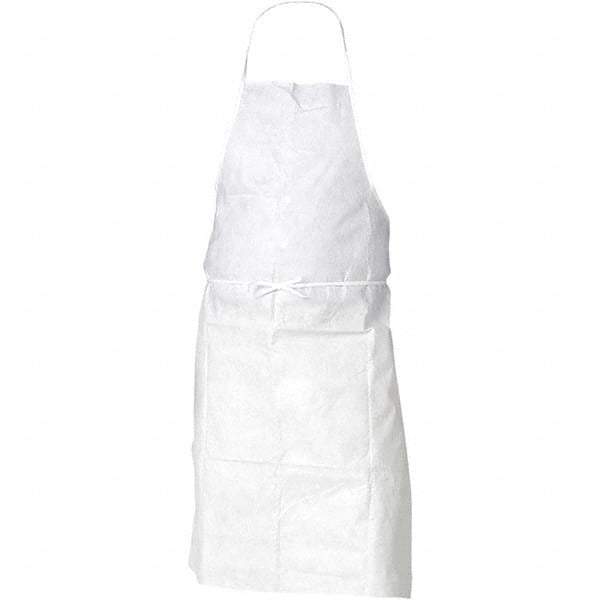 KleenGuard - 28" Wide x 36" Long Bib Apron - Spunbound, White, Resists Dry Particles - Caliber Tooling